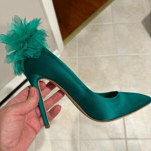 Olgana Paris Teal Heels